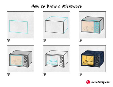 How to Draw a Microwave - HelloArtsy