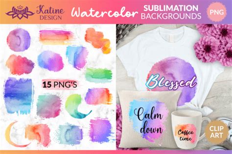 Watercolor Sublimation Background Bundle Graphic By Katine Design