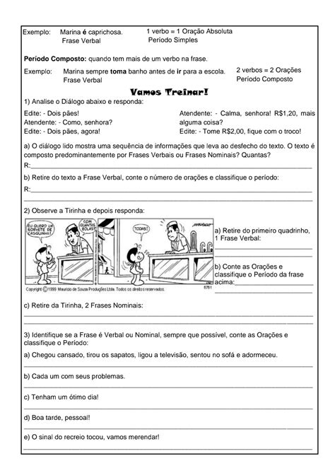 Exercícios Sobre Frase Oração E Período Gabarito ROAREDU