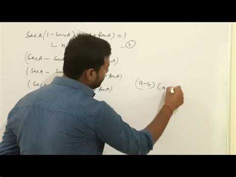 Proove That Secx 1 Sinx Secx Tanx 1 Trigonometry Class10 YouTube