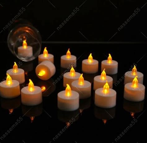 24pcs Flameless Led Tea Lights Candles Flickering Battery Operated