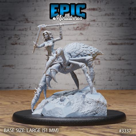 3d Printable Arachne Spider Lady Set Evil Arachnid Tribe Forest