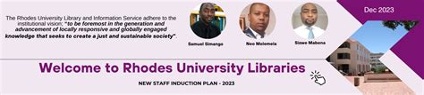 Latest News - Rhodes University Library welcomes new staff members