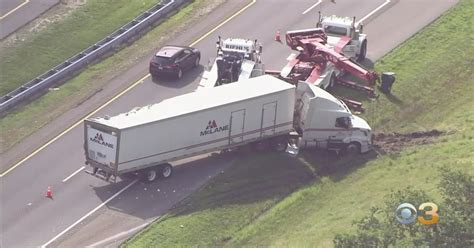 Overturned Tractor Trailer Causes Morning Traffic On Atlantic City