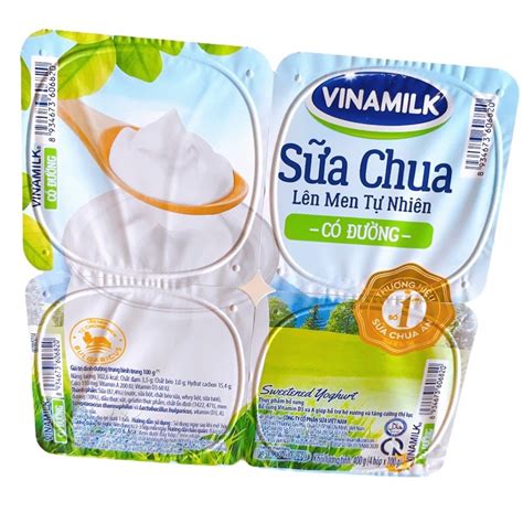 Halal Vinamilk Yogurt 4 x 100g Sữa Chua Vinamilk 1 Lốc 4 Hộp Sua