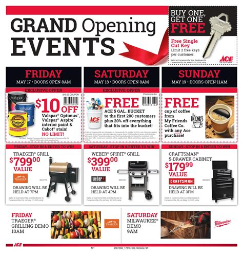 Ace Hardware Grand Opening Sales Flyer