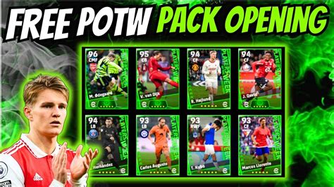 Free Potw Pack Opening എനറ മന വഷയ pack Efootball 2024 Potw