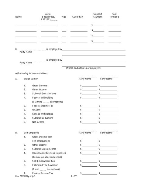 Kansas Domestic Relations Affidavit Form Fill Out Sign Online And