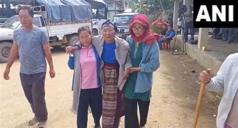 Lok Sabha Phase Year Old Woman Walks To Polling Booth To Cast