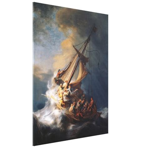 Rembrandt Storm Sea of Galilee Painting Canvas Print | Zazzle