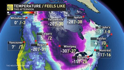 Temperature Canada Weather Map