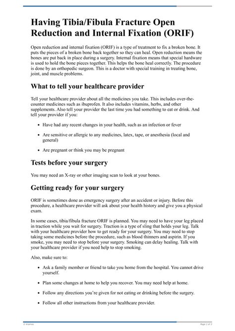 Text Having Tibia Fibula Fracture Open Reduction And Internal