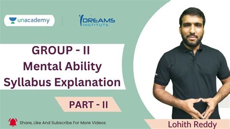 Group Ii Mental Ability Syllabus Explanation Part I Lohith Reddy