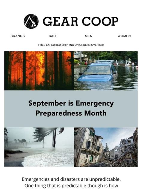 Gear Coop Emergency Preparedness Month Get The Gear And Make A Plan