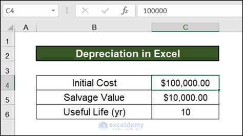 How to Apply Declining Balance Depreciation Formula in Excel