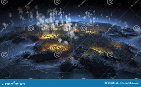 A Photo of AI - Driven Climate Modeling Stock Illustration ...