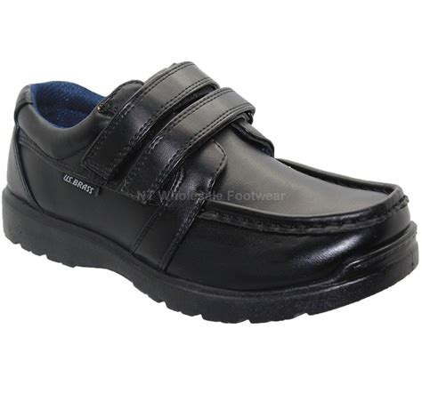 Us Brass Junior Boys Velcro Strap Fastening School Shoes Victor Us281 I