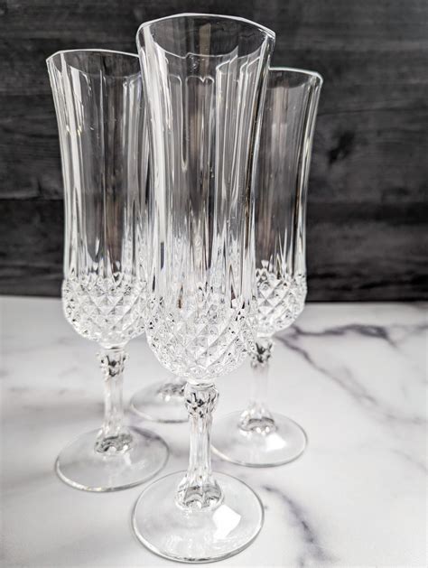 Cristal Darques Longchamp Crystal Glass Champagne Flutes Just Dandies