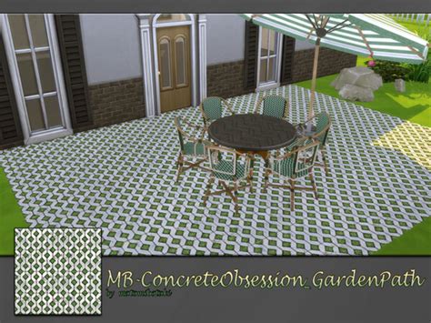 The Sims Resource Concrete Obsession Garden Path By Matomibotaki