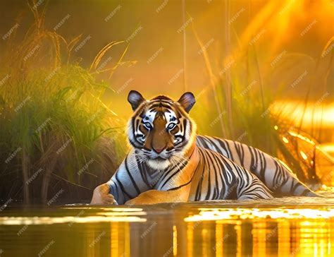 Premium AI Image | bengal tiger with cubs background wallpaper