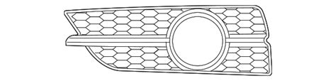 4G8 807 647 J 9B9 Outer Grille 2016 2018 Audi A7 Quattro Audi OEM Parts