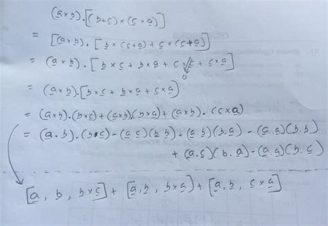 Using the properties of the vector triple product and the scalar triple ...