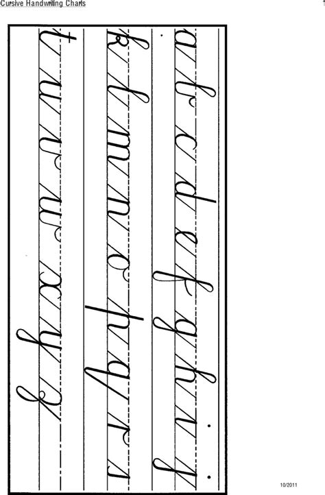 Cursive Letters Chart - Template Free Download | Speedy Template