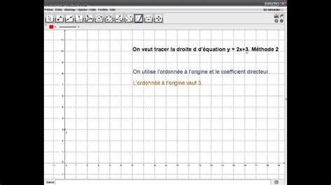 Tracer une droite connaissant son équation Partie 2 YouTube