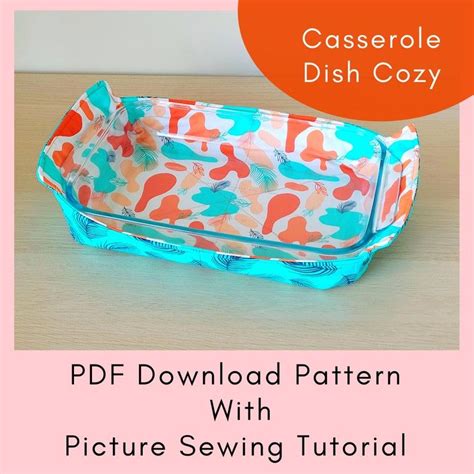 Reversible Casserole Dish Cozy Printable Sewing Pattern And Etsy