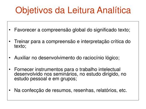 Ppt Diretrizes Para A Leitura An Lise E Interpreta O De Textos