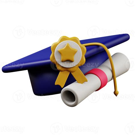 3d Illustration Of Toga Hat College Education Icon 13721070 Png