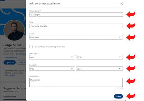 How To Add Volunteer Experience To Linkedin Octopus Crm