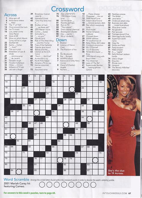 People Magazine Crossword Puzzles To Print Puzzles In 2019