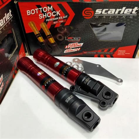 Scarlet Racing Bottom Tabung Shock Depan Variasi Satria Fu 150 Bonus