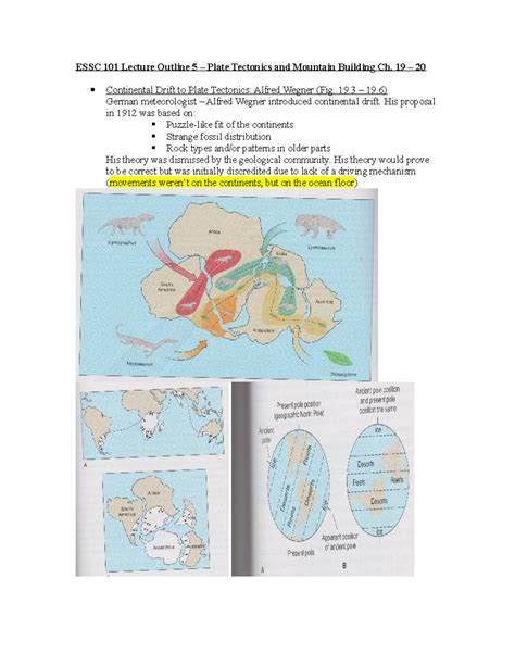 Outline 5 Tectonics And Mountains ESSC 101 Lecture Outline 5 Plate