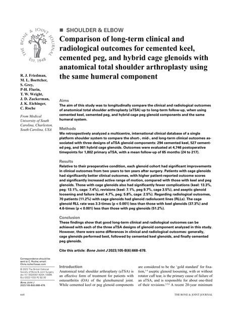 Pdf Comparison Of Long Term Clinical And Radiological Outcomes For