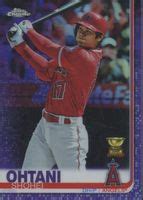 Shohei Ohtani Topps Chrome Purple Refractor Batting