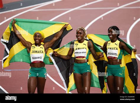 Fraser Pryce Shelly Ann Jam Silver Medal Thompson Herah Elaine Jam