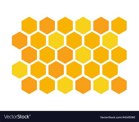 Yellow Hexagonal Honeycomb A Filled Royalty Free Vector