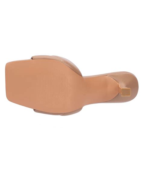 New York And Company Womens Nude Evelina Heel Slide Sandals COUTUREPOINT