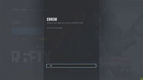 Rainbow Six Siege How To Fix Error Code 6 0x00001000