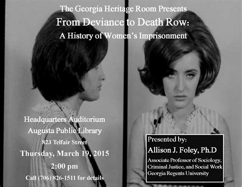 From Deviance to Death Row: A History of Women’s Imprisonment | Augusta ...