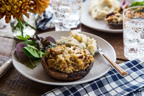 Sausage Stuffed Portabella Mushrooms Jelly Toast