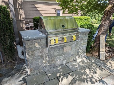 Outdoor Kitchen Grill Island Install in Maryland — Exterior Impressions