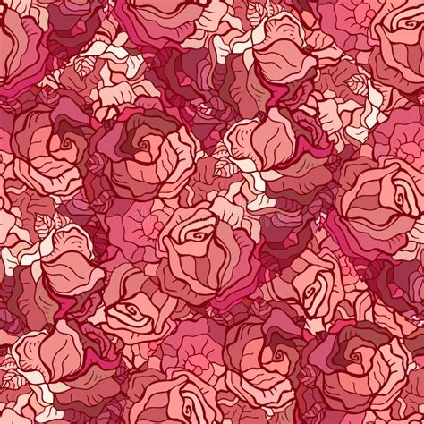 Seamless Roses Pattern Stock Vector Illustration Of Nature 57652484