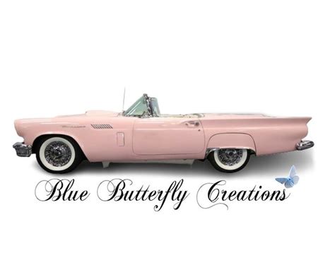 1957 Pink Ford Thunderbird Digital PNG, Ford Classic Car PNG, Antique Ford PNG, Pink Vintage ...