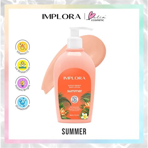 Jual BELIA IMPLORA Instant Bright Body Lotion 300ml IMPLORA Milky