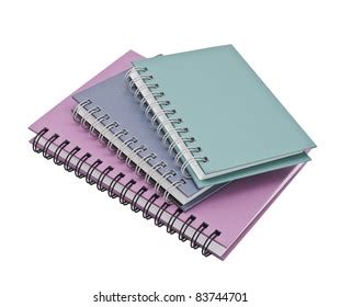 Stack Ring Binder Book Notebook Isolated Stock Photo