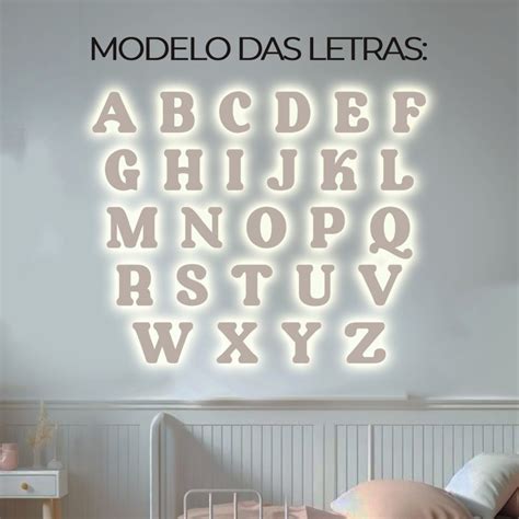 Letra Luminosa Decorativa Led Sem Fio Cm Elo