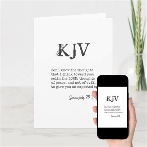 Jeremiah 29 11 KJV Bible Quote Can Be Customized Card Zazzle